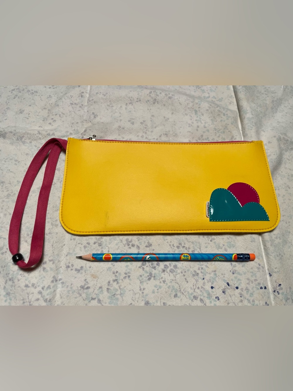 GILSON MARTINS 
Handmade in BRAZIL!
Bright Yellow vegan leather Wristlet Pouch
